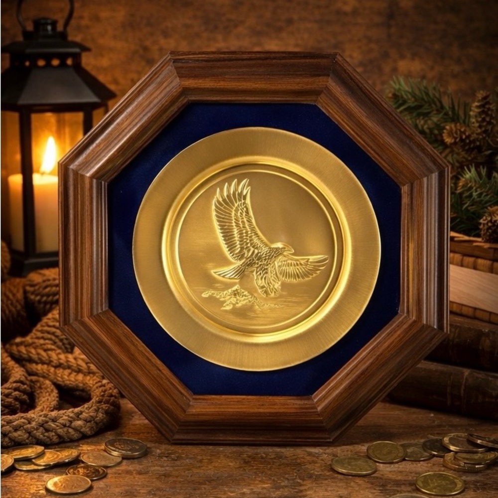 Gunther Granget Freedom and Justice Soaring 24K Gold Plate American Heritage